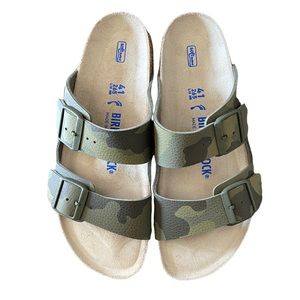 Birkenstock Arizona Soft Footbed Birko-Flor Desert Soil Camo. Sz 41 W10
